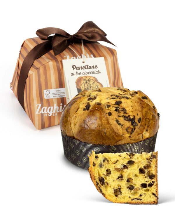 PANETTONE ARTIGIANALE AI TRE CIOCCOLATI
